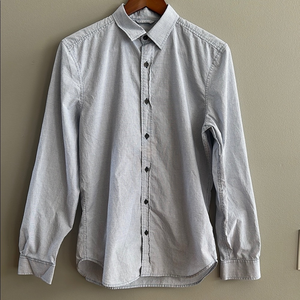 7 For All Mankind Gray Casual Button Down Shirt